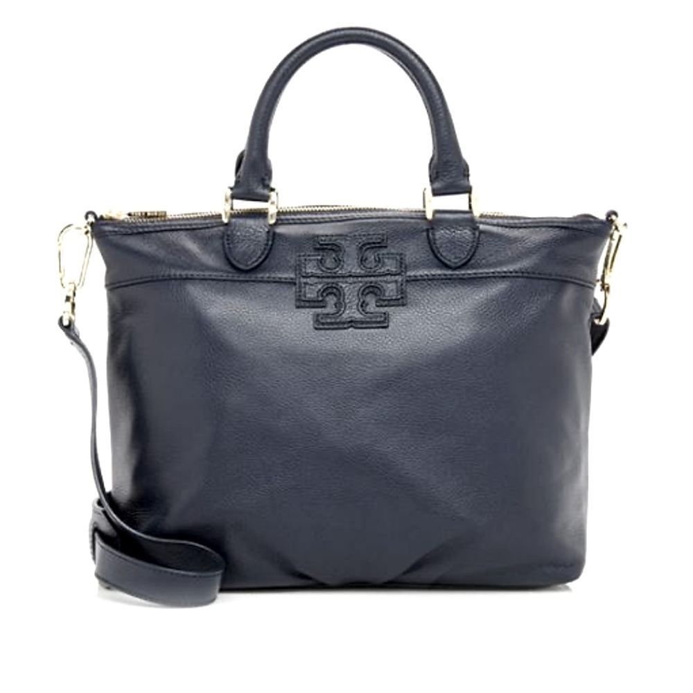 Tory Burch Stacked T Satchel in black